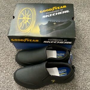 Skechers Black Slip-On Loafers with Goodyear Comfort